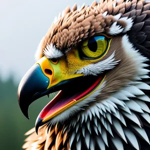 Wild Eagle in Close-Up Portrait