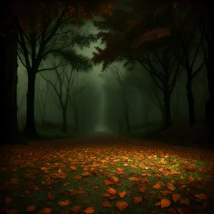 Nightfall Glow: Celestial Lantern amidst Pumpkin Tree