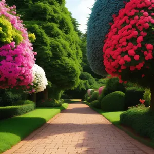 Pink Hydrangea Garden Bloom in Summer Park.