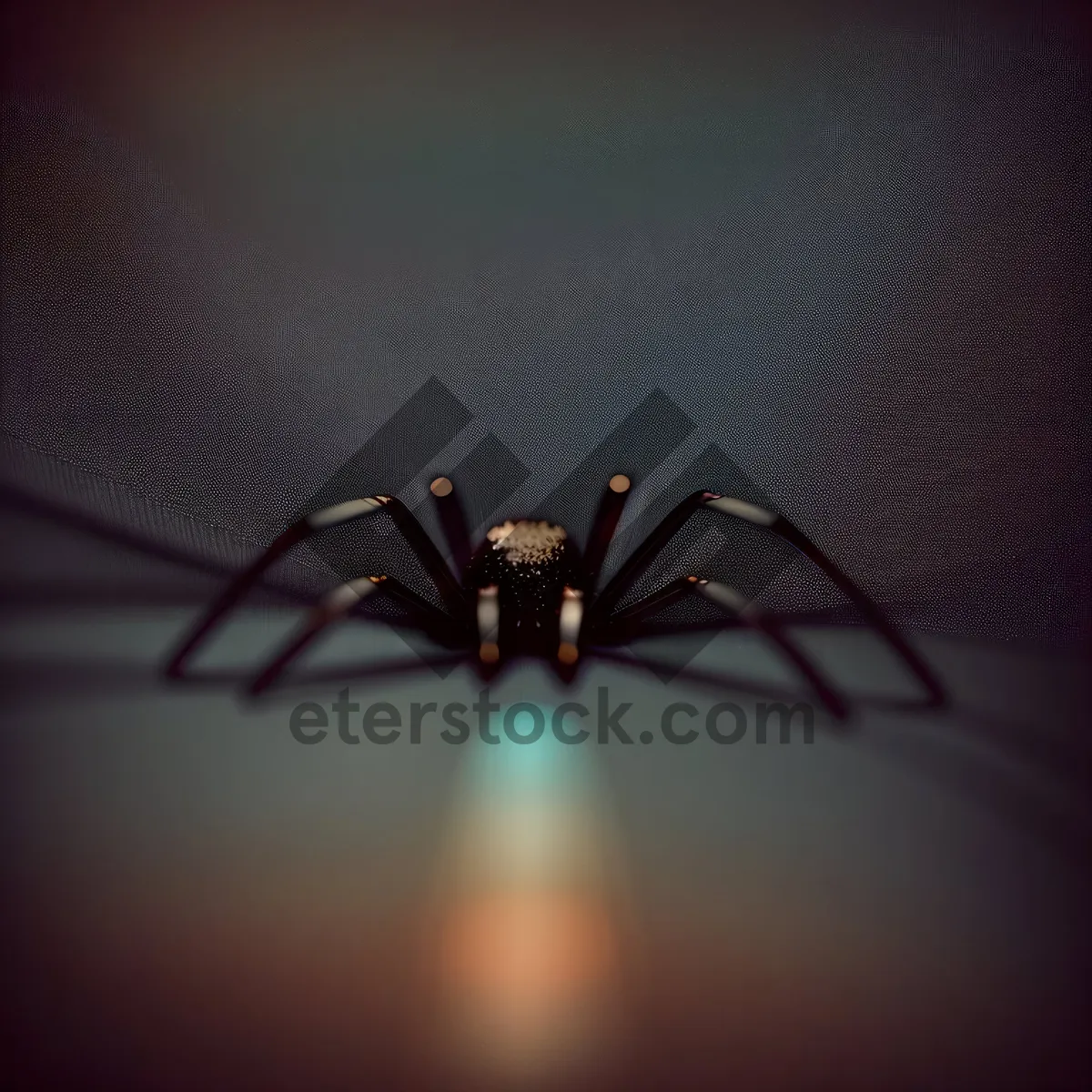 Picture of Black Harvestman Spider Close-up Image