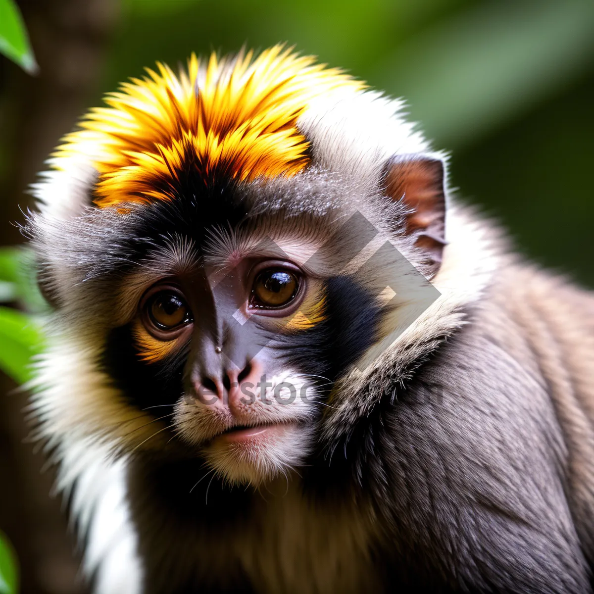 Picture of Wild Macaque Monkey Portrait at the Zoo