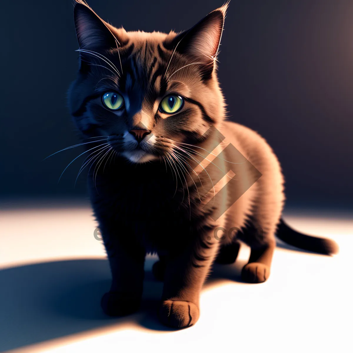 Picture of Furry Friend: Adorable Gray Tabby Cat With Curious Eyes