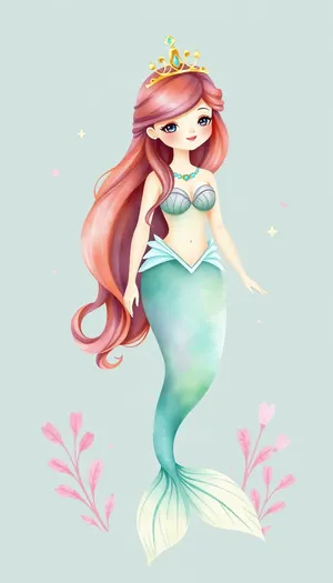 Sweet Cartoon Artwork Portrait with Cute Attributes