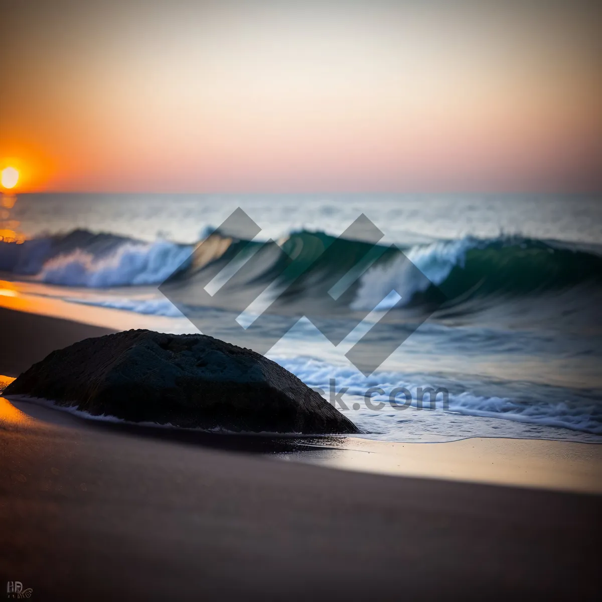 Picture of Serene Sunset over the Beach