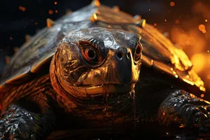 Protective Shell: Slow-moving Box Turtle in the Wild