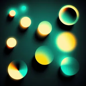 Bright Colorful Round Glass Buttons with Shiny Reflections