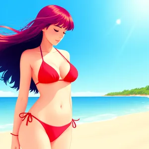 Stunning Bikini Model Radiating Confidence and Style