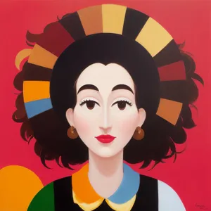 Fashion Model Portrait with Cute Cartoon Hairstyle