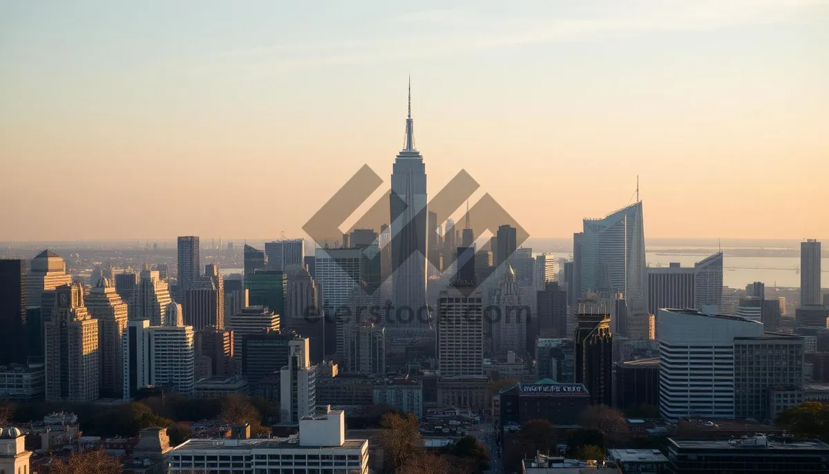 Picture of City financial district skyline at night