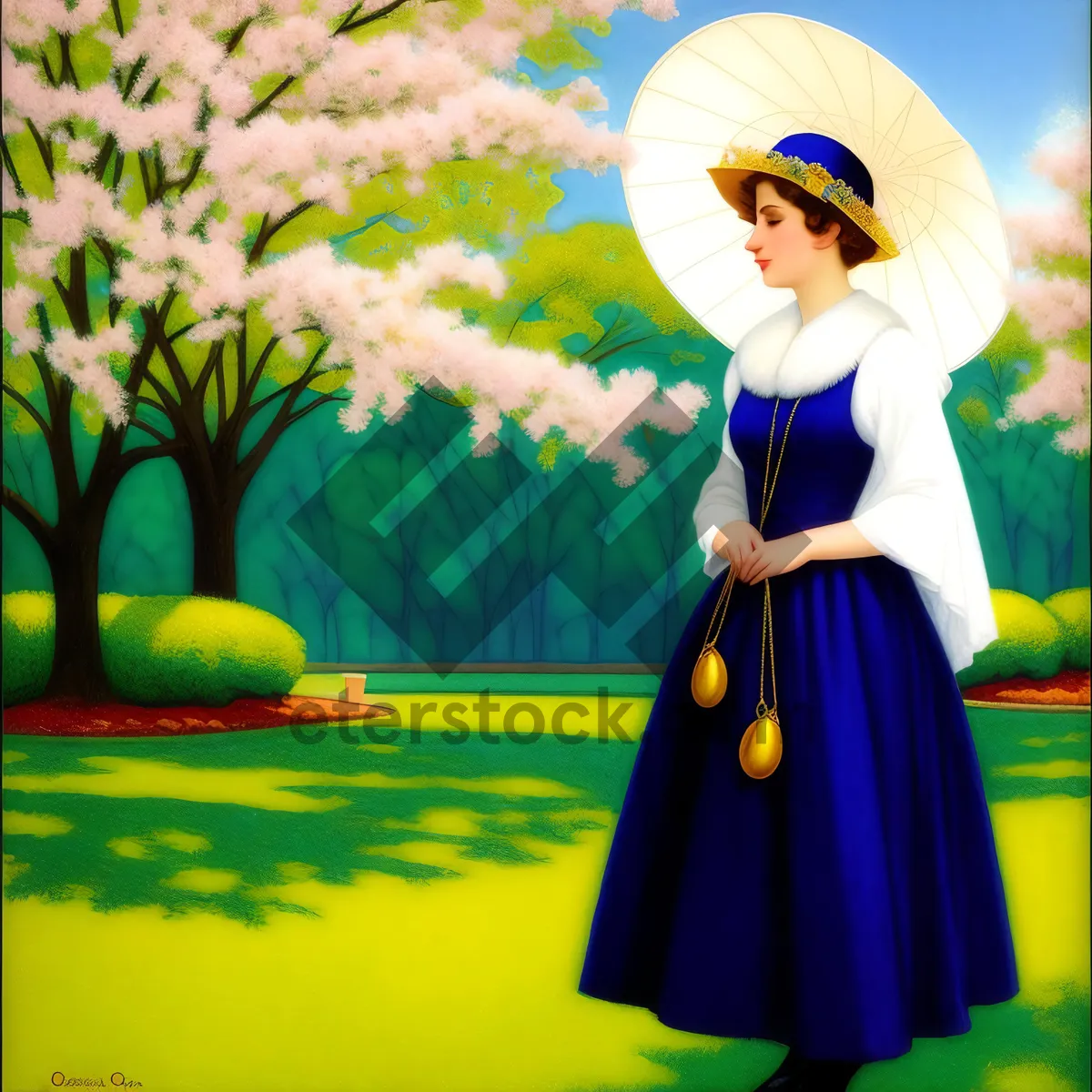 Picture of Joyful Shopper with Fashionable Bags at Mall Sale