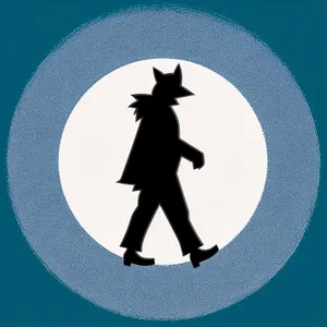 Surfer Silhouette Moon Icon