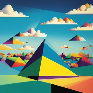 Pyramid Nation: Symbolic Moon Sign in Graphic Design