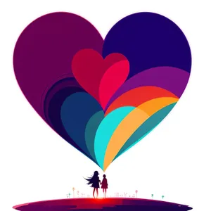 Colorful Heart Balloon: Symbolizing Love and Fun