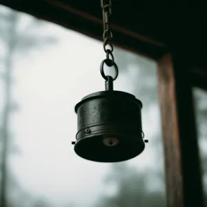Metal Bird Feeder Hanging with Chain and Chime