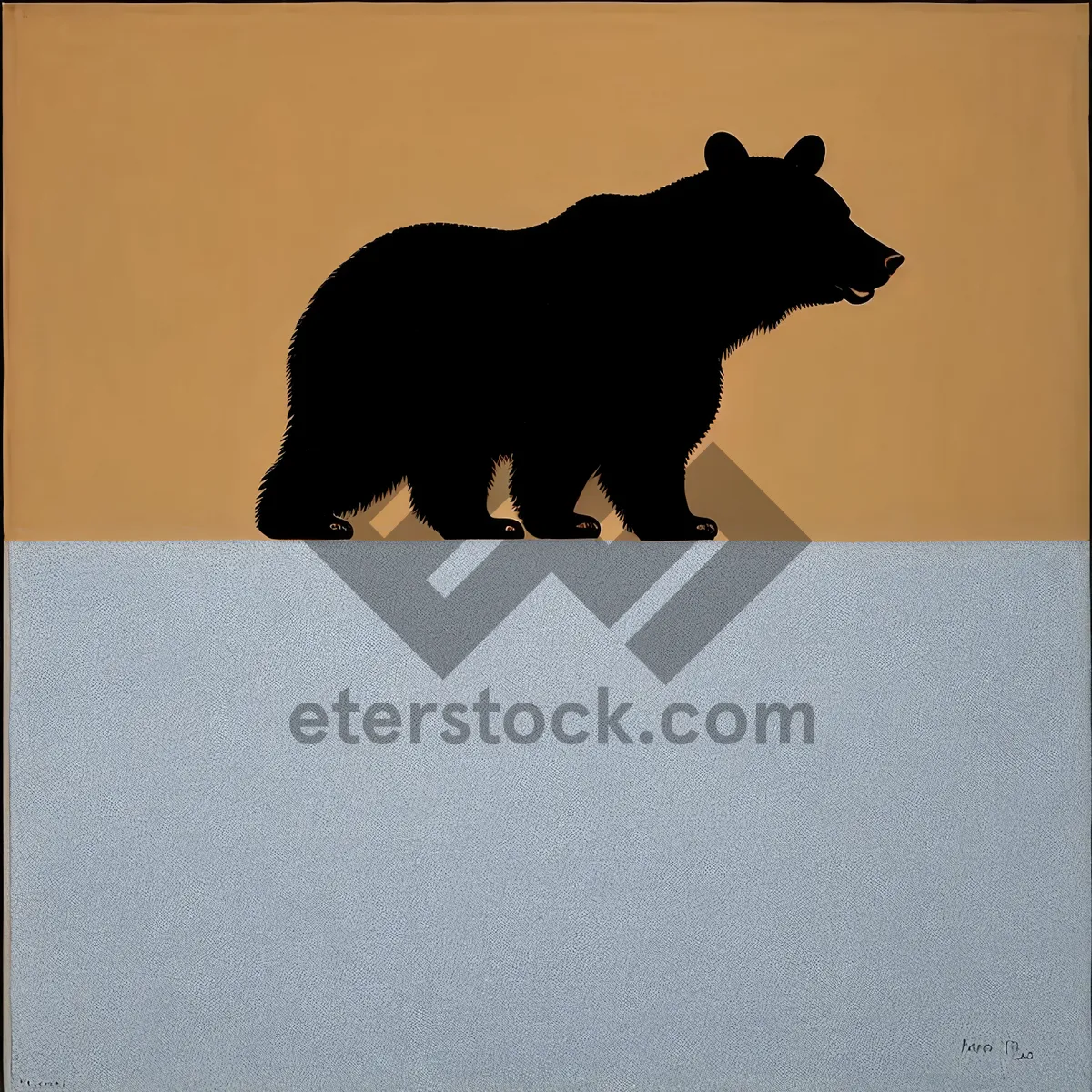 Picture of Wild Black Mammal Cat with Domestic Dog, Bull, and Bear