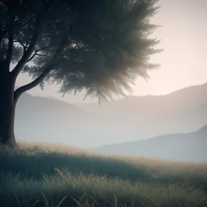 Vibrant Sunset Over Rural Horizon