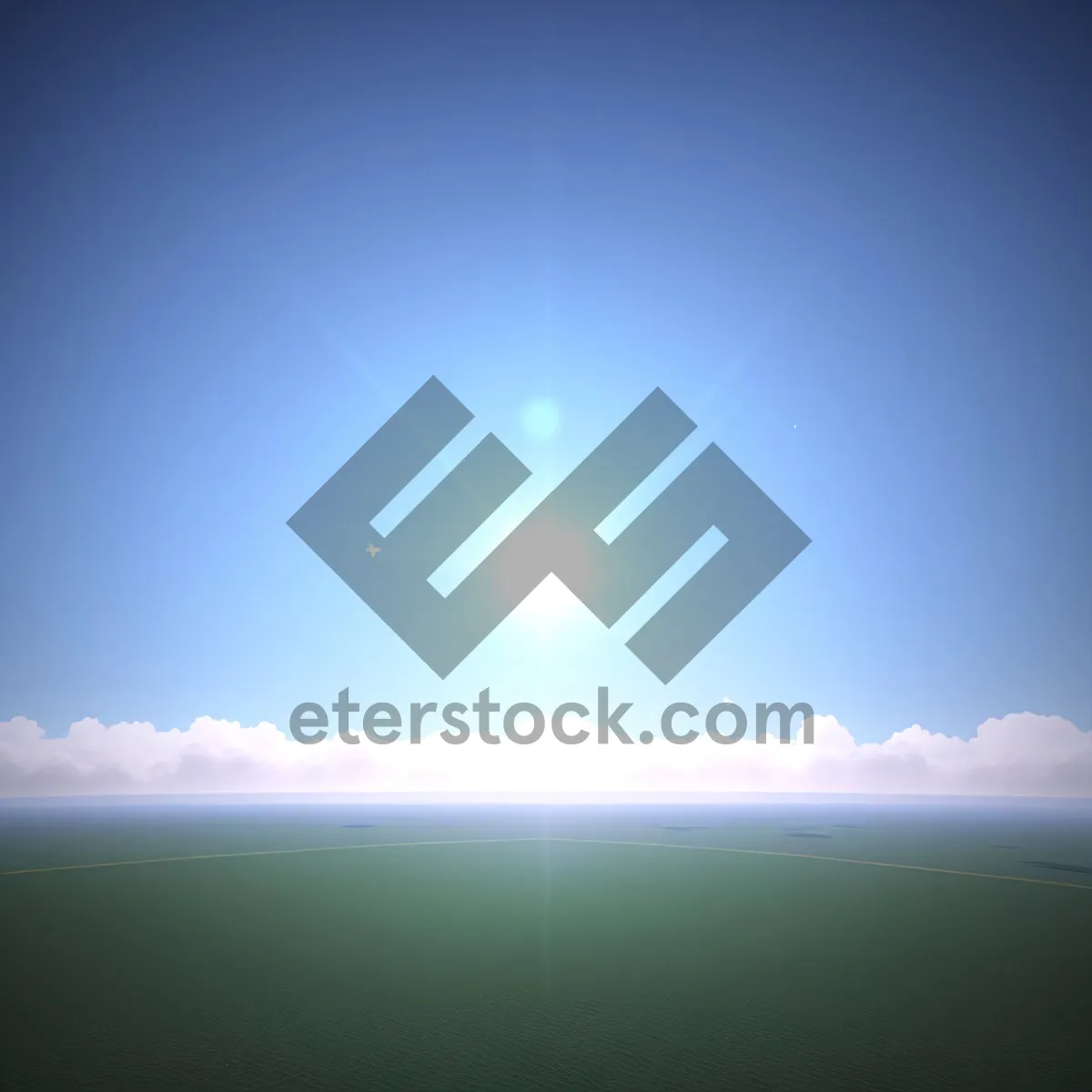 Picture of Vibrant Summer Sky with Fluffy Clouds