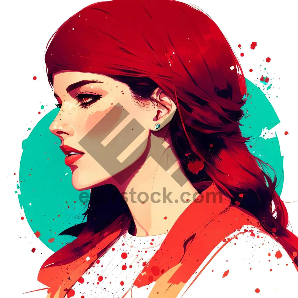 Picture of Artistic Portrait in Vibrant Colors