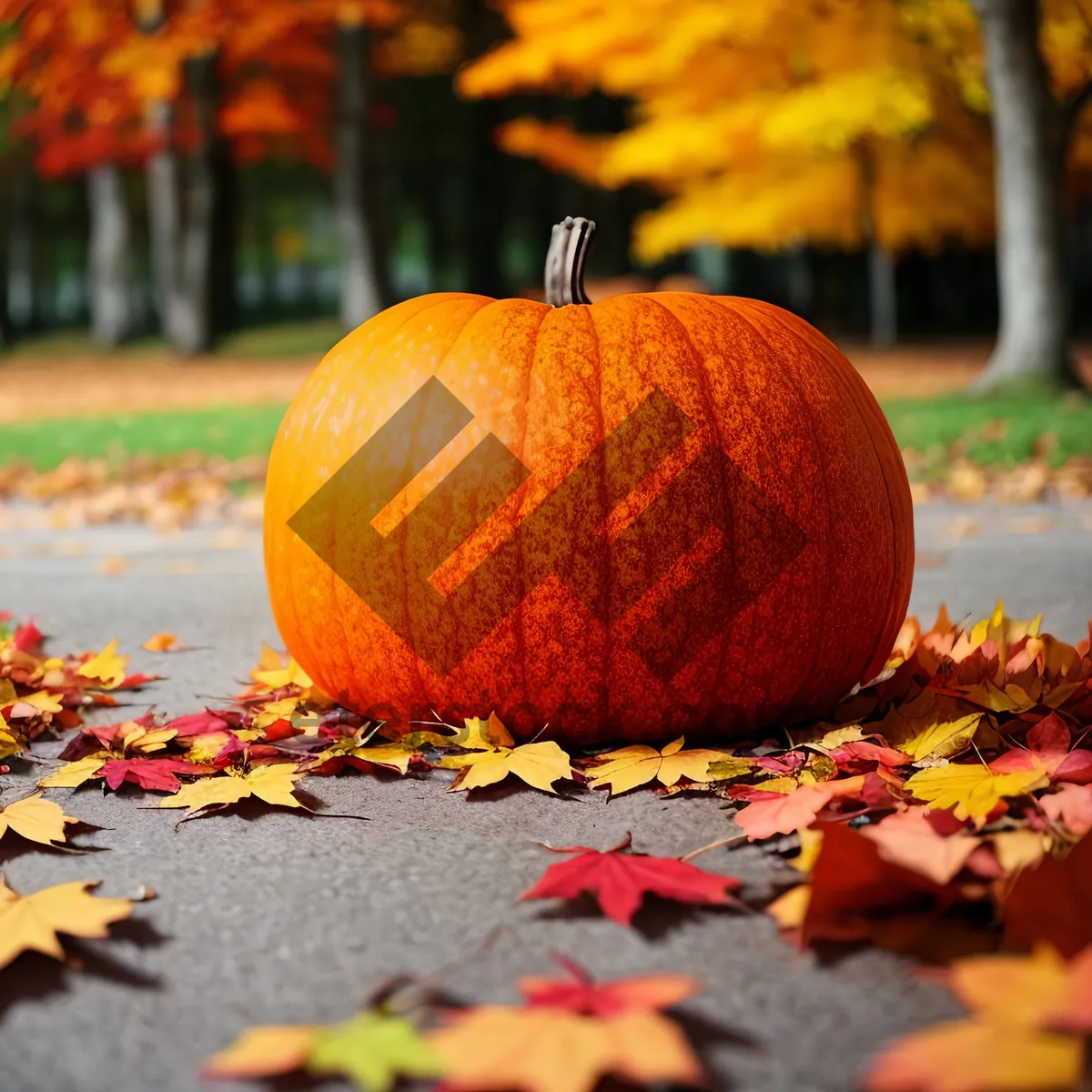 Picture of Autumn Harvest: Festive Pumpkin Decoration