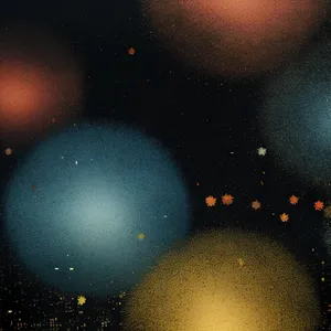 Starry Night Cosmos: Celestial Alien Planet in Infinite Space