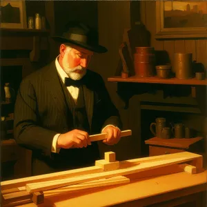 Man Playing Percussion Instrument on Table with Plunger