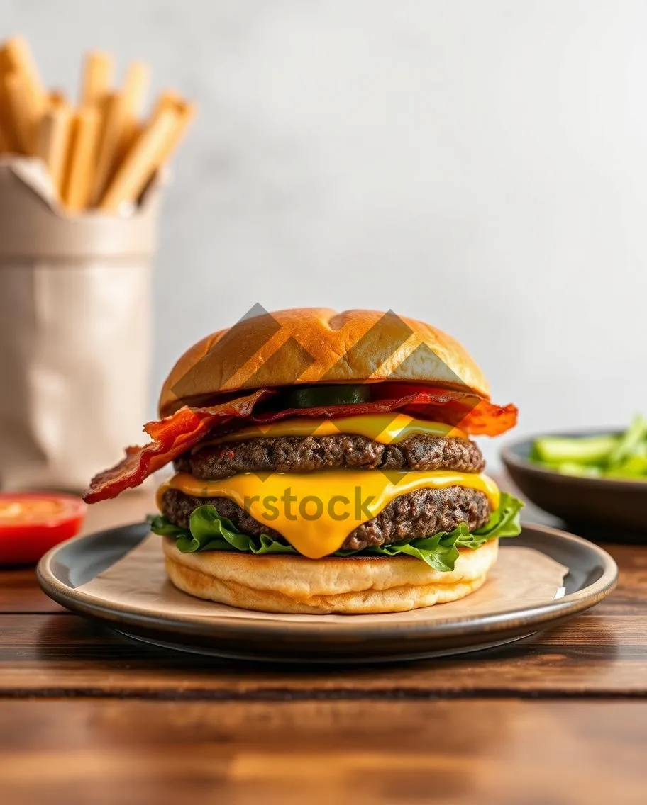 Picture of Healthy Grilled Vegetable Sandwich with Cheese and Salad.