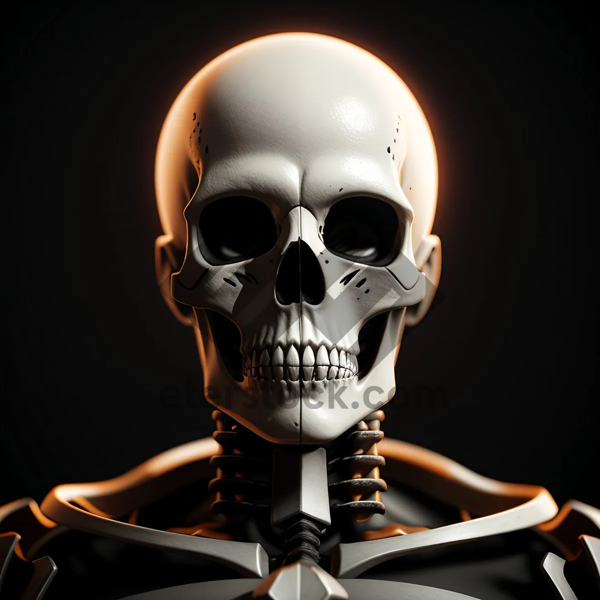 Picture of Terrifying Skeleton Sorcerer Skull - Death's Anatomy.