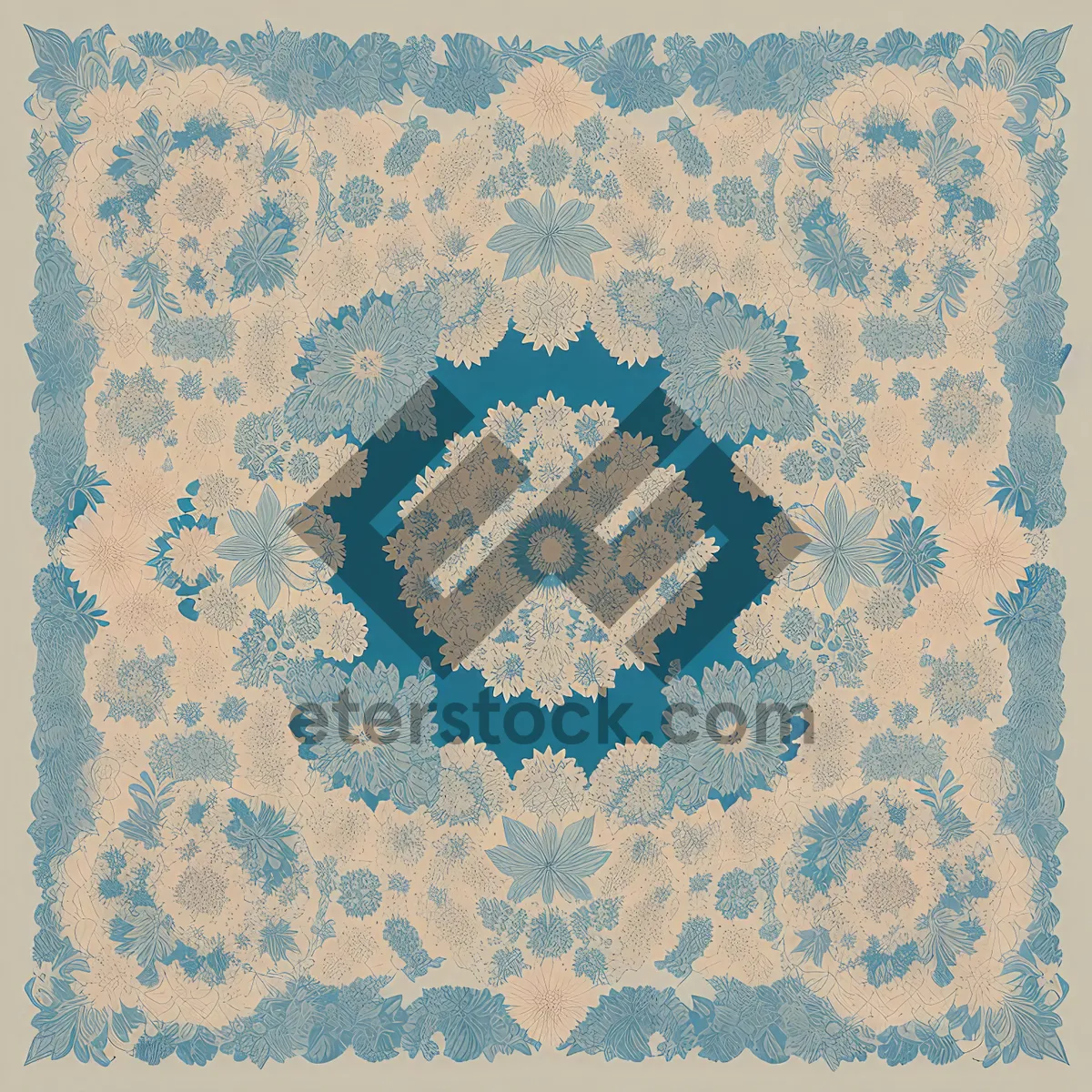 Picture of Floral Vintage Damask Lace Fabric Texture