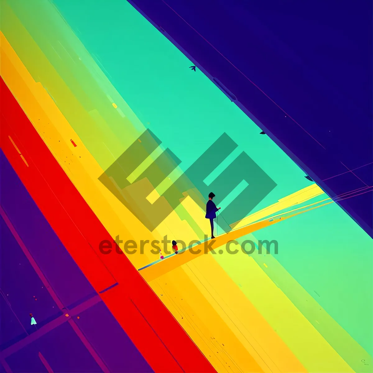 Picture of Colorful Abstract Fractal Energy - Modern Art Wallpaper