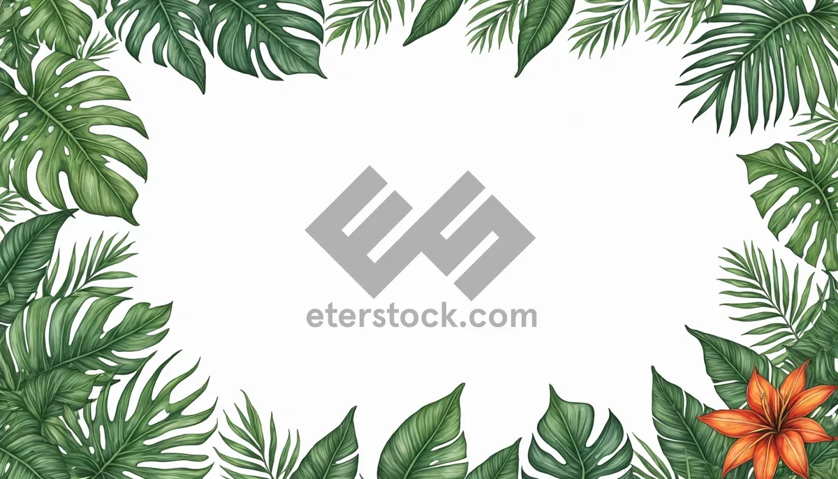 Picture of Floral Tree Silhouette Border Decoration