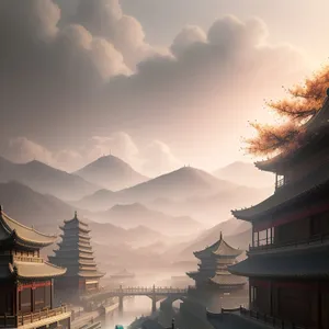 Skyline Under a Heavenly Canopy
