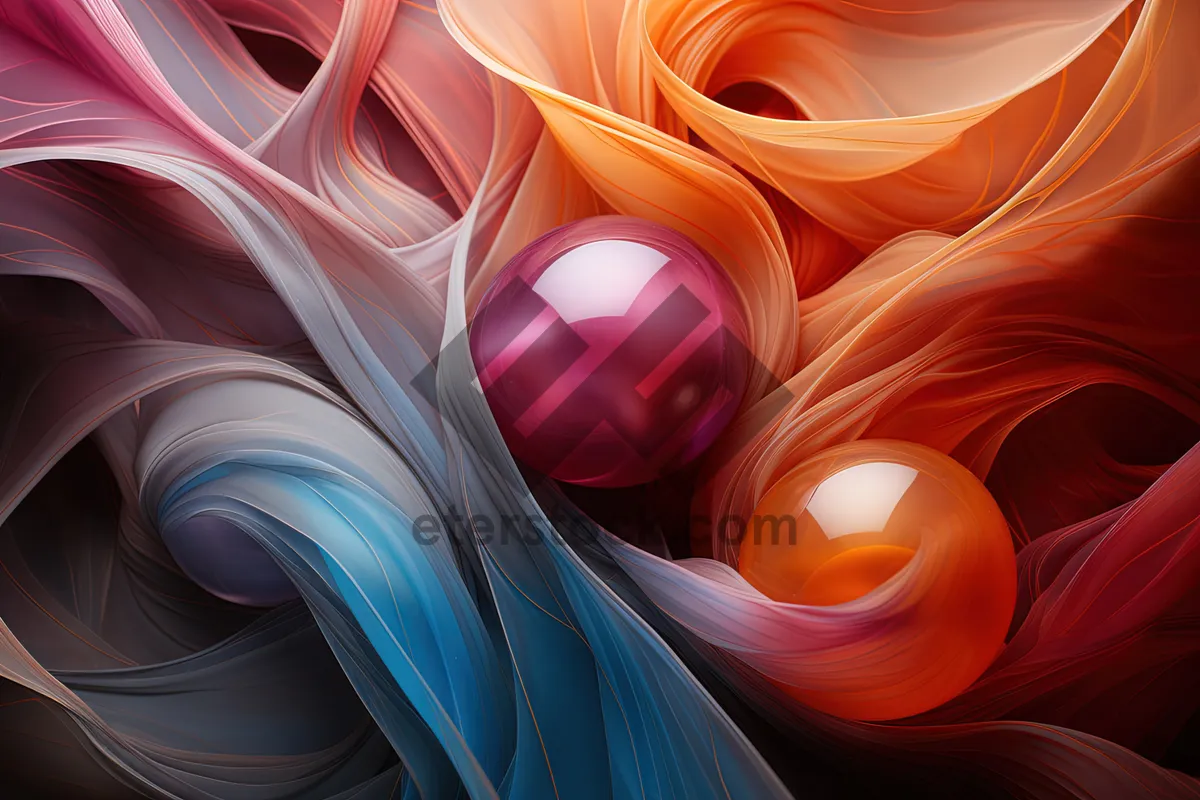 Picture of Colorful Energy Flowing Fractal Artistic Graphic Design