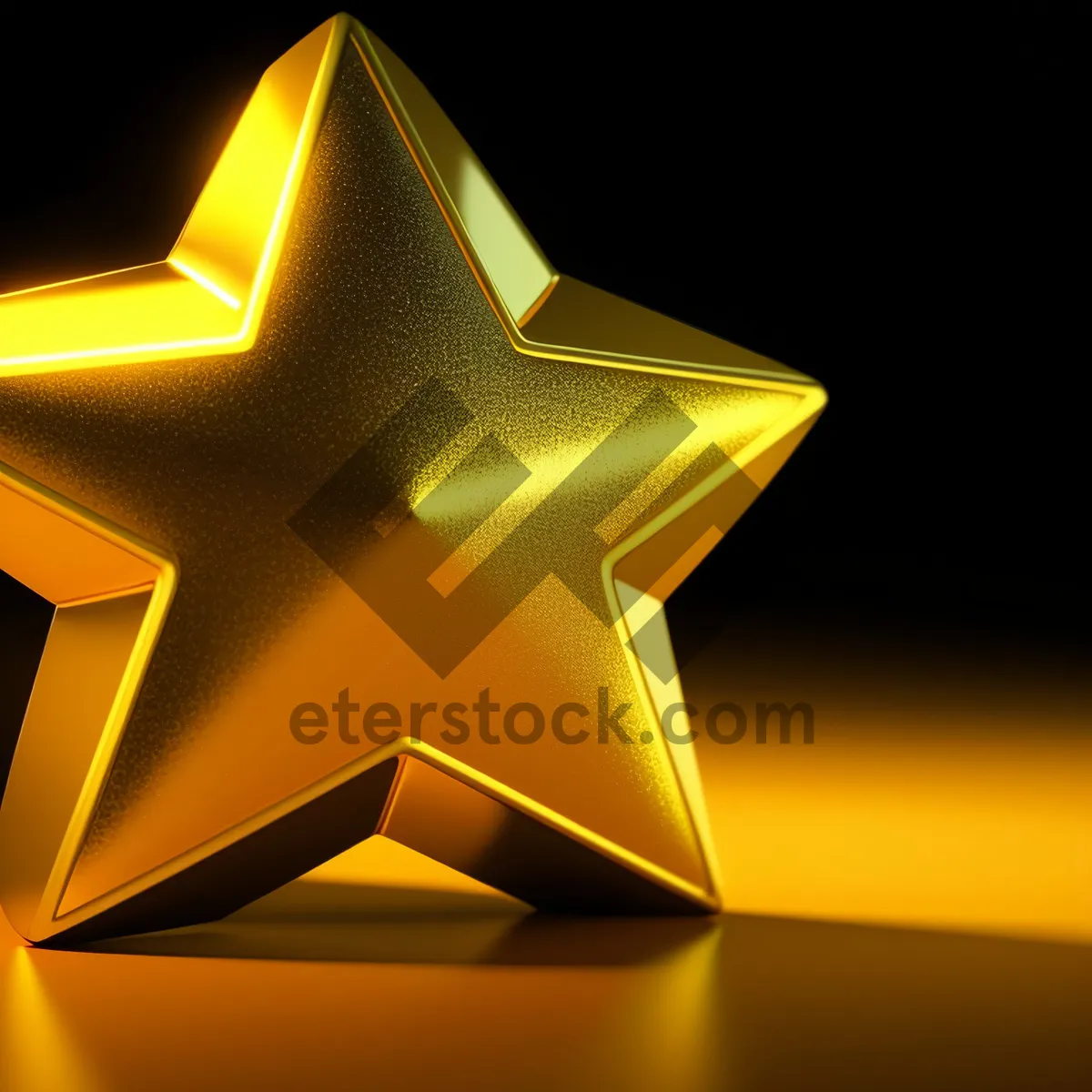 Picture of 3D Lightning Star Pyramid Design Icon