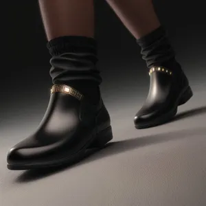 Sleek Black Leather Lace-Up Shoe for Fashionable Feet