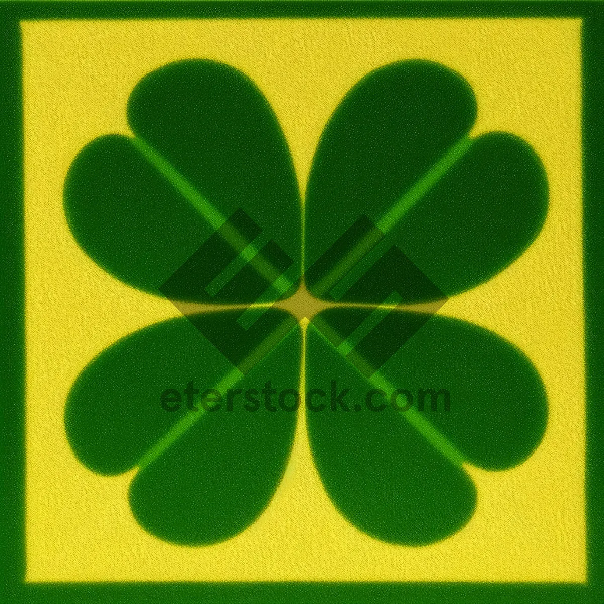 Picture of Vibrant Graphic Art Wallpaper with Clover Pattern