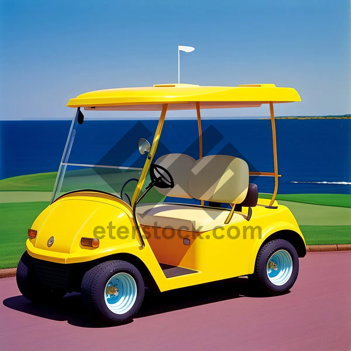 Picture of Golf Cart on the Course