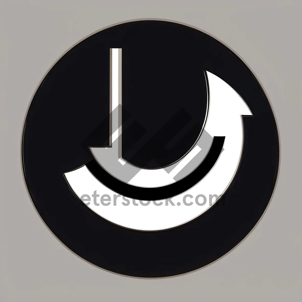 Picture of Black 3D Circle Symbol Icon Design Button