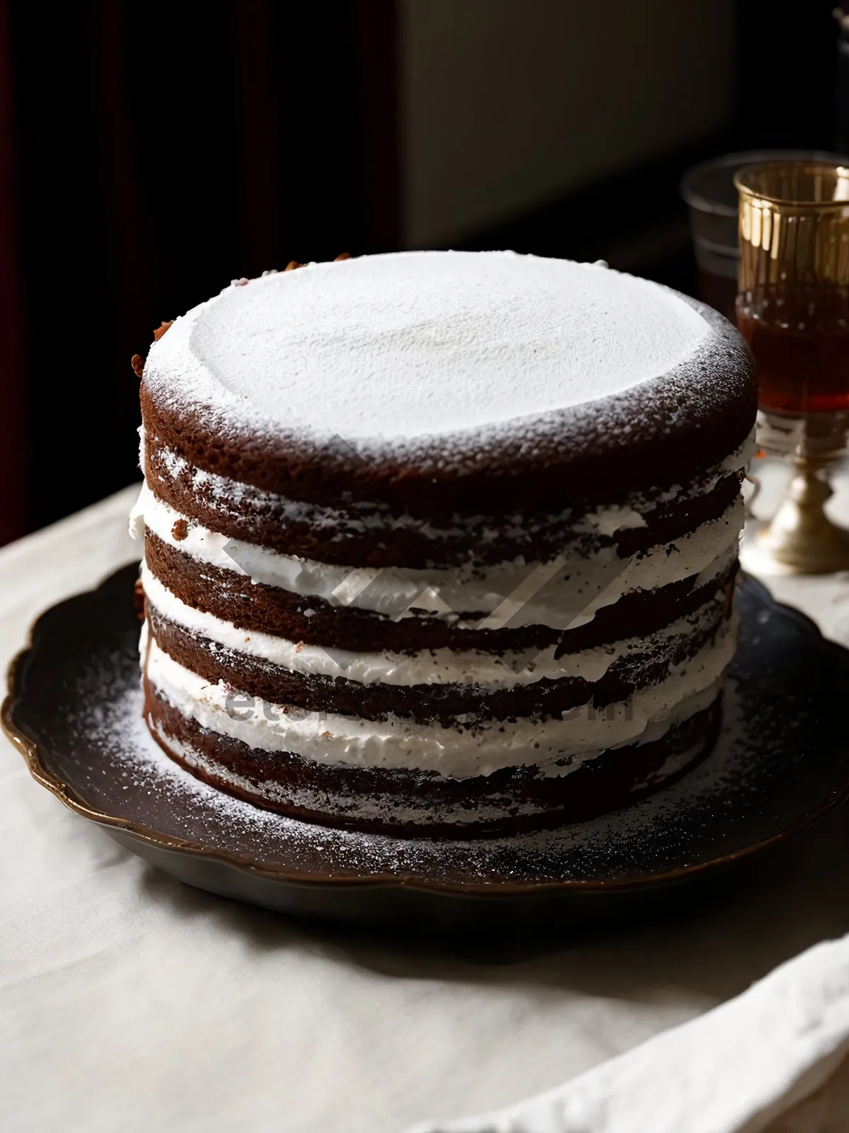 Picture of Decadent Chocolate Mousse Cake with Creamy Coffee
