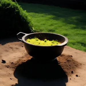 Healthy Plant in Container for Nourishing Food