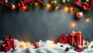 Festive Gold Star Tree Decoration for New Year's Celebration