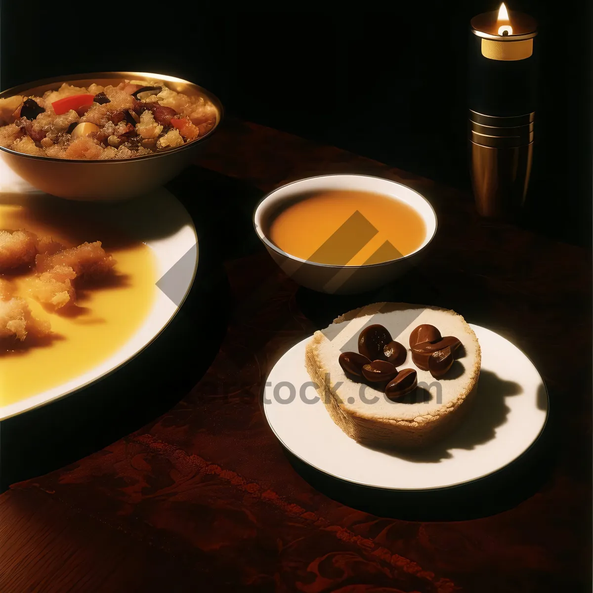 Picture of Delicious lunch plate at gourmet restaurant