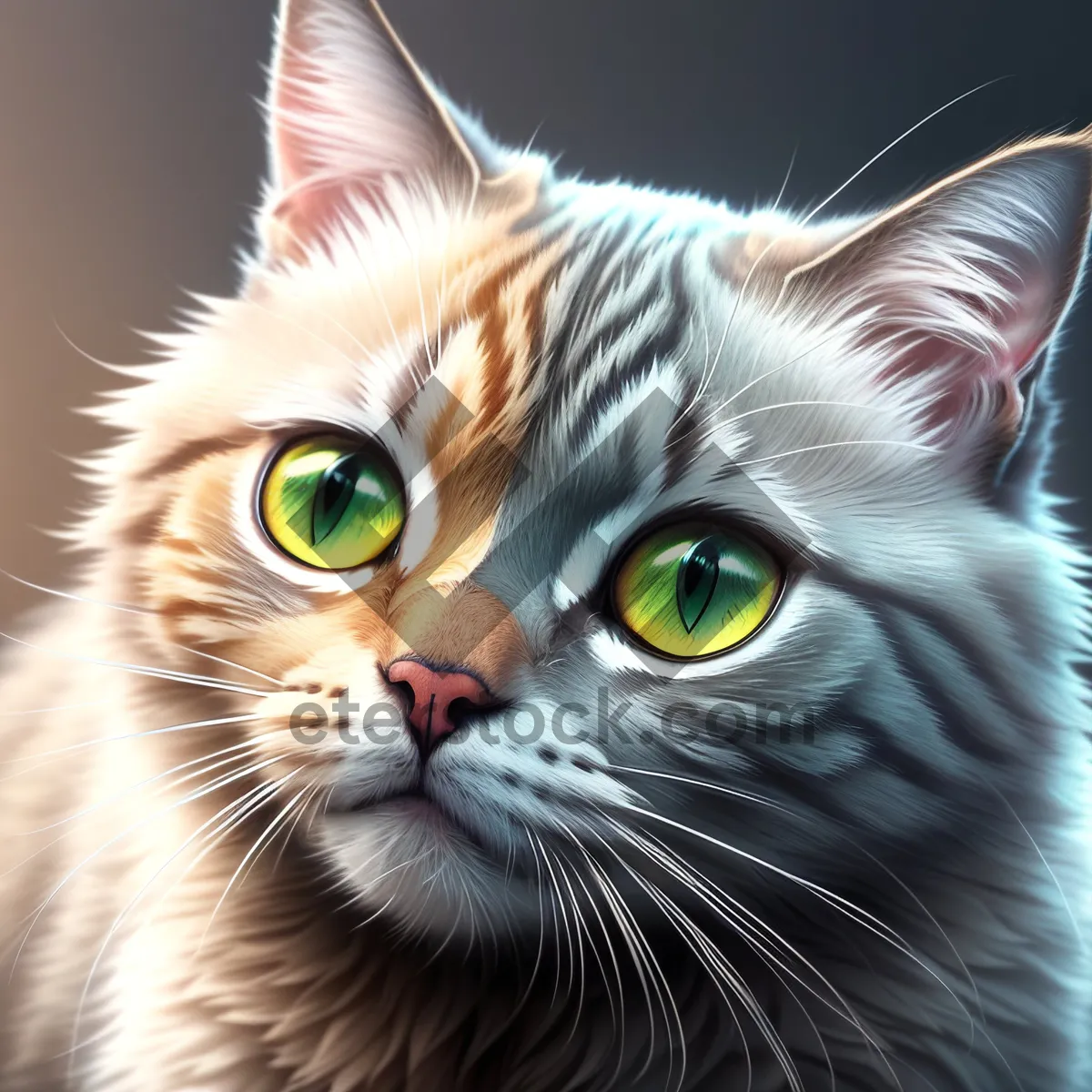 Picture of Curious Tabby Kitty with Expressive Eyes