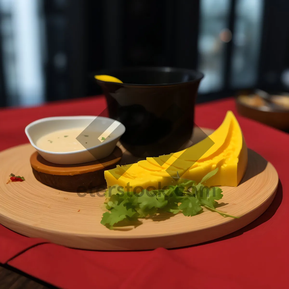Picture of Delicious Gourmet Breakfast Plate with Coffee