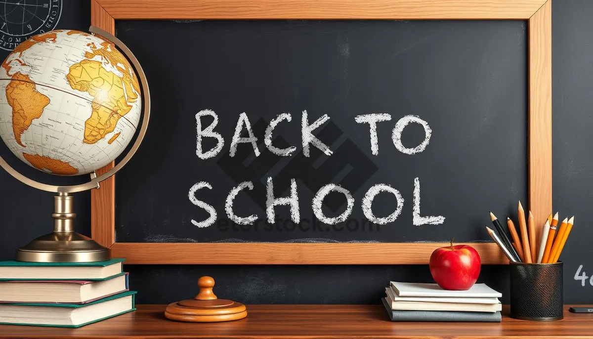 Picture of Blackboard with chalk in classroom