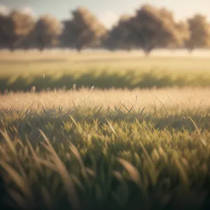 Golden Wheat Fields Under Sunny Sky