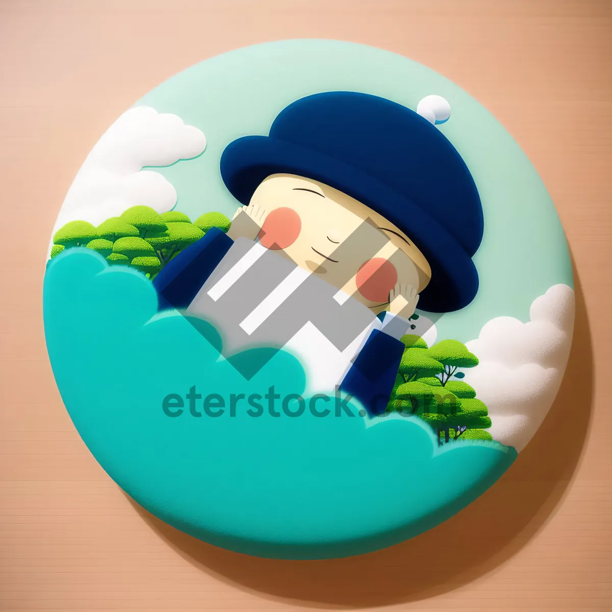 Picture of Round glossy web buttons set with symbol icons.