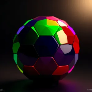 Global Soccer Championship Ball with Flag Icons