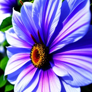 Bright Pink Floral Daisy on Purple Texture