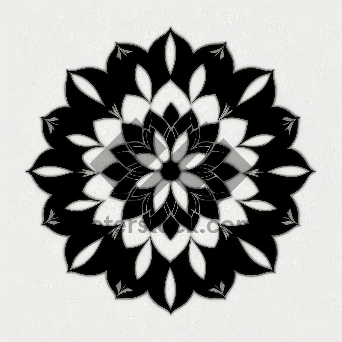 Picture of Lovely Lotus Floral Design: Decorative Art Pattern with Ornamental Elements