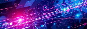 Glowing Laser Star Technology Wallpaper